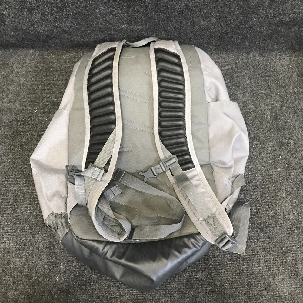 Nike BA5259-041 Hoops Elite Pro Basketball Backpack Gray/Black w/ Nike Quad Zip
